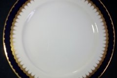 COALPORT SPEARPOINT COBALT 6143 SMOOTH- LUNCH PLATE 9 3/8" & 9 1/2" ..... http://jaapiesfinechinastore.com