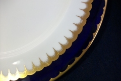 COALPORT SPEARPOINT COBALT 6143 SMOOTH- LUNCH PLATE 9 3/8" & 9 1/2" ..... https://www.jaapiesfinechinastore.com