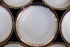 COALPORT SPEARPOINT COBALT 850- BERRY BOWL    .....   http://jaapiesfinechinastore.com
