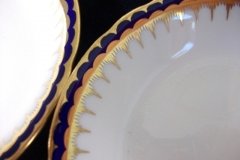 COALPORT SPEARPOINT COBALT 850- BERRY BOWL    .....   http://jaapiesfinechinastore.com