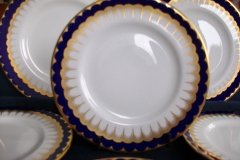 COALPORT SPEARPOINT COBALT #6143  SMOOTH- BREAD & BUTTER PLATE  ..... http://jaapiesfinechinastore.com