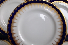 COALPORT SPEARPOINT COBALT #6143  SMOOTH- BREAD & BUTTER PLATE  ..... https://www.jaapiesfinechinastore.com