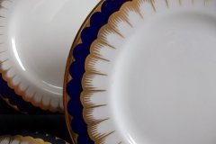COALPORT SPEARPOINT COBALT #6143  SMOOTH- BREAD & BUTTER PLATE  ..... http://jaapiesfinechinastore.com
