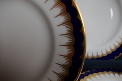 COALPORT SPEARPOINT COBALT #6143  SMOOTH- BREAD & BUTTER PLATE  ..... http://jaapiesfinechinastore.com