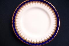 COALPORT SPEARPOINT COBALT #6143  SMOOTH- BREAD & BUTTER PLATE  ..... https://www.jaapiesfinechinastore.com