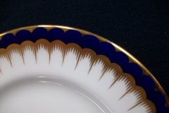 COALPORT SPEARPOINT COBALT #6143  SMOOTH- BREAD & BUTTER PLATE  ..... http://jaapiesfinechinastore.com