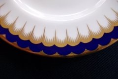 COALPORT SPEARPOINT COBALT #6143  SMOOTH- BREAD & BUTTER PLATE  ..... http://jaapiesfinechinastore.com