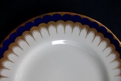 COALPORT SPEARPOINT COBALT #6143  SMOOTH- BREAD & BUTTER PLATE  ..... http://jaapiesfinechinastore.com