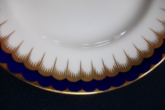 COALPORT SPEARPOINT COBALT #6143  SMOOTH- BREAD & BUTTER PLATE  ..... https://www.jaapiesfinechinastore.com