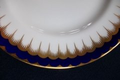 COALPORT SPEARPOINT COBALT #6143  SMOOTH- BREAD & BUTTER PLATE  ..... http://jaapiesfinechinastore.com