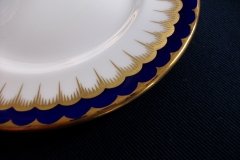 COALPORT SPEARPOINT COBALT #6143  SMOOTH- BREAD & BUTTER PLATE  ..... http://jaapiesfinechinastore.com