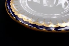 COALPORT SPEARPOINT COBALT #6143  SMOOTH- BREAD & BUTTER PLATE  ..... http://jaapiesfinechinastore.com