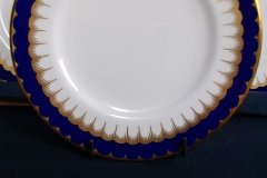 COALPORT SPEARPOINT COBALT #6143  SMOOTH- DESSERT/PIE PLATES  ..... http://jaapiesfinechinastore.com