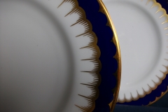 COALPORT SPEARPOINT COBALT #6143  SMOOTH- DESSERT/PIE PLATES  ..... https://www.jaapiesfinechinastore.com