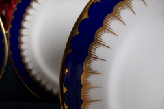 COALPORT SPEARPOINT COBALT #6143  SMOOTH- DESSERT/PIE PLATES  ..... https://www.jaapiesfinechinastore.com