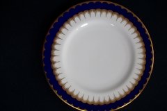 COALPORT SPEARPOINT COBALT #6143  SMOOTH- DESSERT/PIE PLATES  ..... http://jaapiesfinechinastore.com