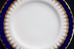 COALPORT SPEARPOINT COBALT #6143  SMOOTH- DESSERT/PIE PLATES  ..... http://jaapiesfinechinastore.com