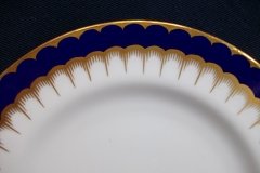 COALPORT SPEARPOINT COBALT #6143  SMOOTH- DESSERT/PIE PLATES  ..... http://jaapiesfinechinastore.com