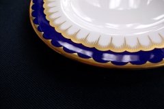 COALPORT SPEARPOINT COBALT #6143  SMOOTH- DESSERT/PIE PLATES  ..... http://jaapiesfinechinastore.com