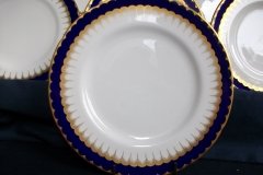 COALPORT SPEARPOINT COBALT #6143  SCALLOPED- SALAD PLATE  ..... http://jaapiesfinechinastore.com