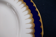 COALPORT SPEARPOINT COBALT #6143  SCALLOPED- SALAD PLATE  ..... https://www.jaapiesfinechinastore.com