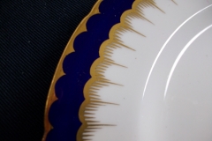 COALPORT SPEARPOINT COBALT #6143  SCALLOPED- SALAD PLATE  ..... https://www.jaapiesfinechinastore.com