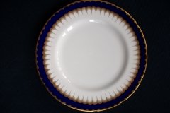 COALPORT SPEARPOINT COBALT #6143  SCALLOPED- SALAD PLATE  ..... http://jaapiesfinechinastore.com