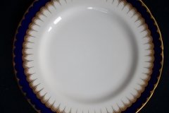 COALPORT SPEARPOINT COBALT #6143  SCALLOPED- SALAD PLATE  ..... http://jaapiesfinechinastore.com