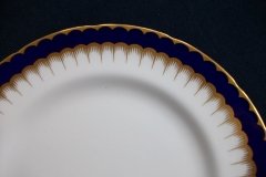 COALPORT SPEARPOINT COBALT #6143  SCALLOPED- SALAD PLATE  ..... http://jaapiesfinechinastore.com