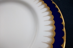 COALPORT SPEARPOINT COBALT #6143  SCALLOPED- SALAD PLATE  ..... https://www.jaapiesfinechinastore.com