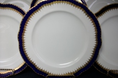 COALPORT SPEARPOINT COBALT 866 SCALLOPED- DINNER PLATE  10 1/2"  &  10 5/8" ..... https://www.jaapiesfinechinastore.com