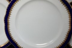 COALPORT SPEARPOINT COBALT 866 SCALLOPED- DINNER PLATE  10 1/2"  &  10 5/8" ..... http://jaapiesfinechinastore.com