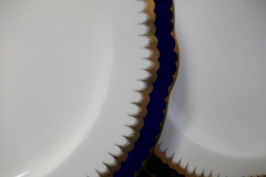 COALPORT SPEARPOINT COBALT 866 SCALLOPED- DINNER PLATE  10 1/2"  &  10 5/8" ..... https://www.jaapiesfinechinastore.com