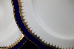 COALPORT SPEARPOINT COBALT 866 SCALLOPED- DINNER PLATE  10 1/2"  &  10 5/8" ..... https://www.jaapiesfinechinastore.com