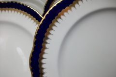 COALPORT SPEARPOINT COBALT 866 SCALLOPED- DINNER PLATE  10 1/2"  &  10 5/8" ..... https://www.jaapiesfinechinastore.com