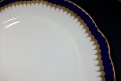COALPORT SPEARPOINT COBALT 866 SCALLOPED- DINNER PLATE  10 1/2"  &  10 5/8" ..... http://jaapiesfinechinastore.com