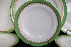 COALPORT  SPEARPOINT GREEN #Y3691 SCALLOPED-   BREAD & BUTTER PLATE  .....   http://jaapiesfinechinastore.com