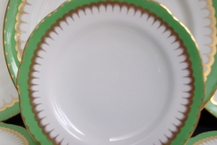 COALPORT  SPEARPOINT GREEN #Y3691 SCALLOPED-   BREAD & BUTTER PLATE  .....   https://www.jaapiesfinechinastore.com