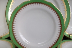 COALPORT  SPEARPOINT GREEN #Y3691 SCALLOPED-   BREAD & BUTTER PLATE  .....   https://www.jaapiesfinechinastore.com