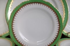 COALPORT  SPEARPOINT GREEN #Y3691 SCALLOPED-   BREAD & BUTTER PLATE  .....   http://jaapiesfinechinastore.com
