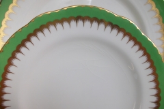 COALPORT  SPEARPOINT GREEN #Y3691 SCALLOPED-   BREAD & BUTTER PLATE  .....   https://www.jaapiesfinechinastore.com