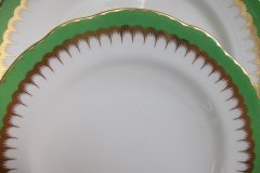 COALPORT  SPEARPOINT GREEN #Y3691 SCALLOPED-   BREAD & BUTTER PLATE  .....   http://jaapiesfinechinastore.com