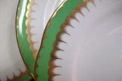 COALPORT  SPEARPOINT GREEN #Y3691 SCALLOPED-   BREAD & BUTTER PLATE  .....   https://www.jaapiesfinechinastore.com