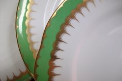 COALPORT  SPEARPOINT GREEN #Y3691 SCALLOPED-   BREAD & BUTTER PLATE  .....   http://jaapiesfinechinastore.com