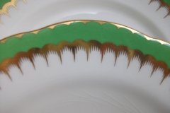 COALPORT  SPEARPOINT GREEN #Y3691 SCALLOPED-   BREAD & BUTTER PLATE  .....   http://jaapiesfinechinastore.com