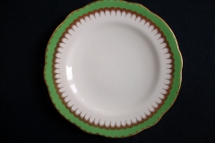 COALPORT  SPEARPOINT GREEN #Y3691 SCALLOPED-   BREAD & BUTTER PLATE  .....   https://www.jaapiesfinechinastore.com