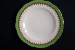 COALPORT  SPEARPOINT GREEN #Y3691 SCALLOPED-   BREAD & BUTTER PLATE  .....   http://jaapiesfinechinastore.com