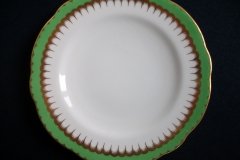 COALPORT  SPEARPOINT GREEN #Y3691 SCALLOPED-   BREAD & BUTTER PLATE  .....   http://jaapiesfinechinastore.com