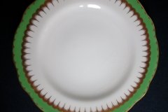 COALPORT  SPEARPOINT GREEN #Y3691 SCALLOPED-   BREAD & BUTTER PLATE  .....   http://jaapiesfinechinastore.com