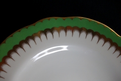 COALPORT  SPEARPOINT GREEN #Y3691 SCALLOPED-   BREAD & BUTTER PLATE  .....   https://www.jaapiesfinechinastore.com